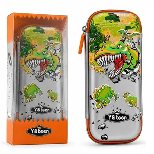 Y&Teen Kids’ Dinosaur-Themed 3D Hard Shell Pencil Case Water-Resistant EVA Case (YT1007-1)